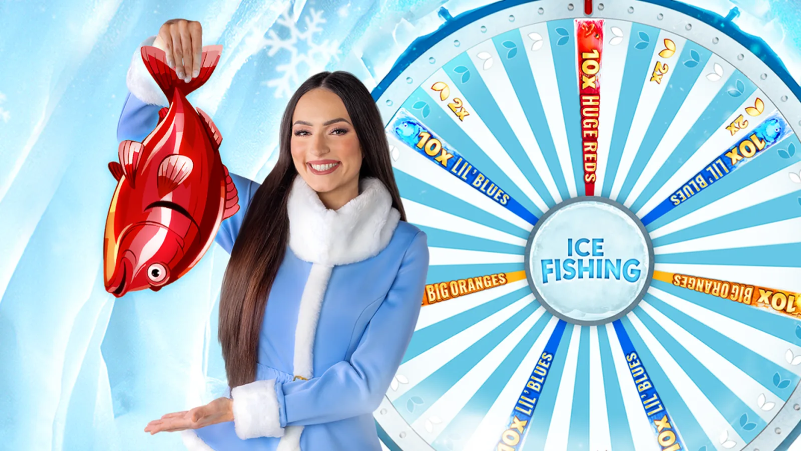 Ruota Ice Fishing e conduttrice